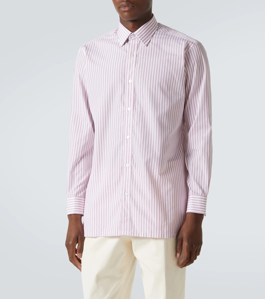 Charvet - Striped cotton poplin shirt