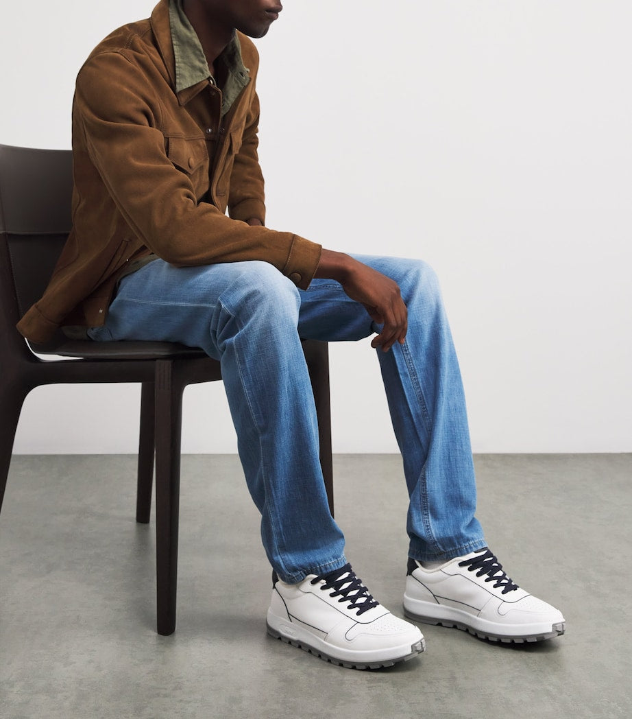 Brioni Leather Crossing Sneakers