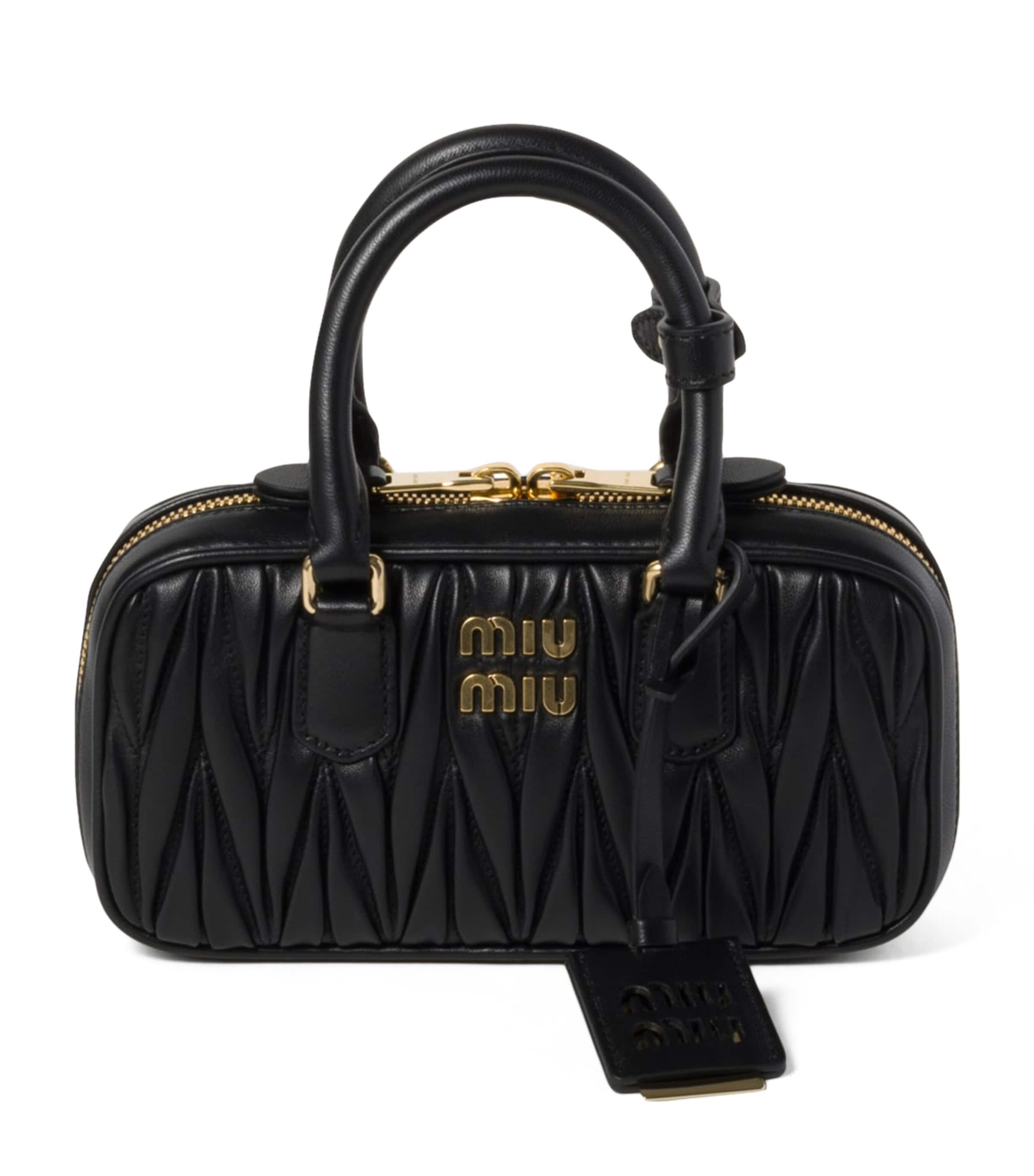 Mini Matelassé Leather Arcadie Top-Handle Bag