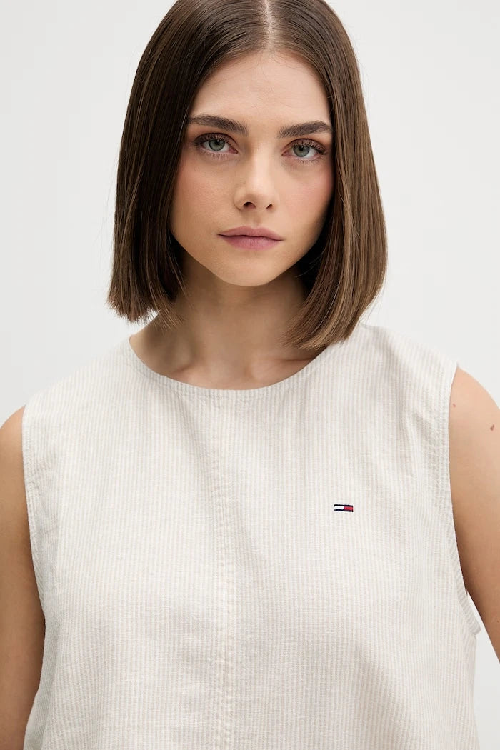 Tommy Jeans блуза дамска с лен