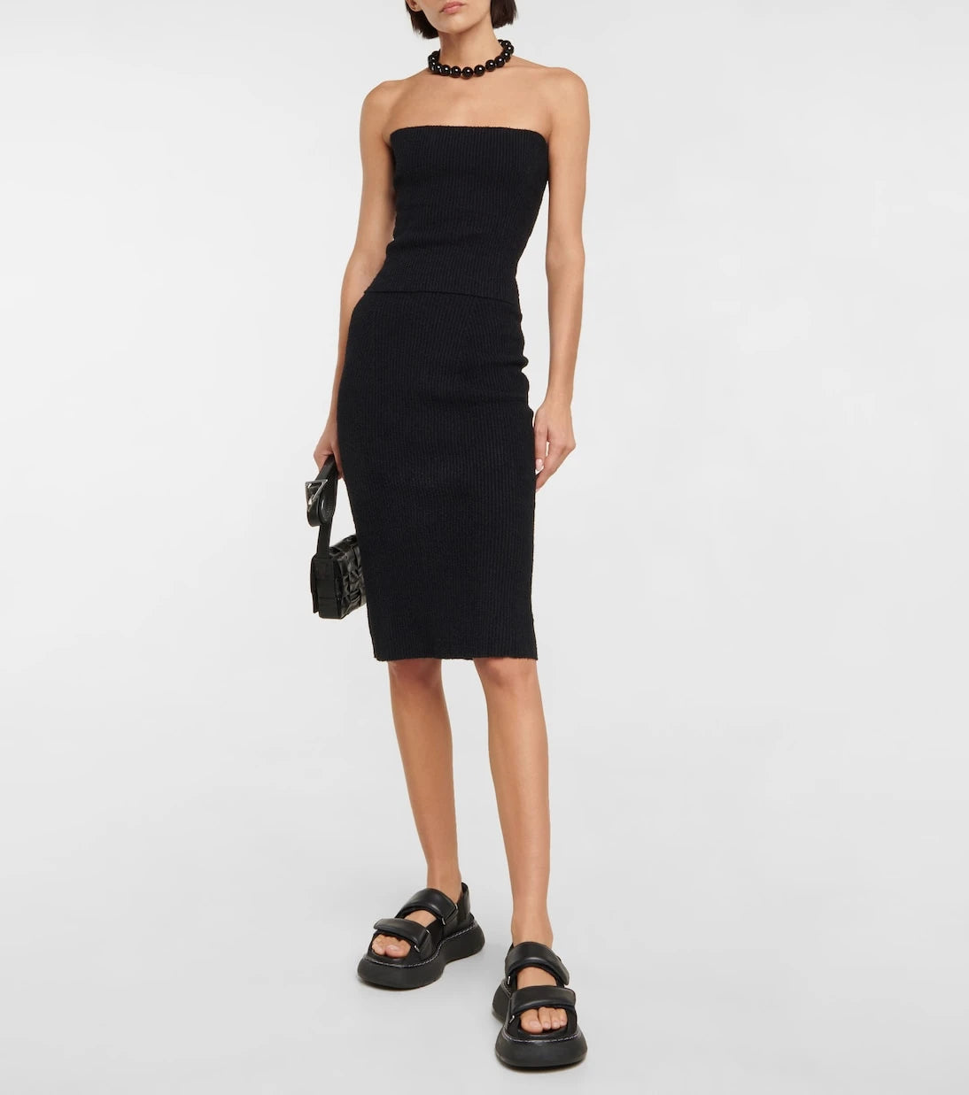 Wardrobe.NYC - Strapless ribbed cotton top