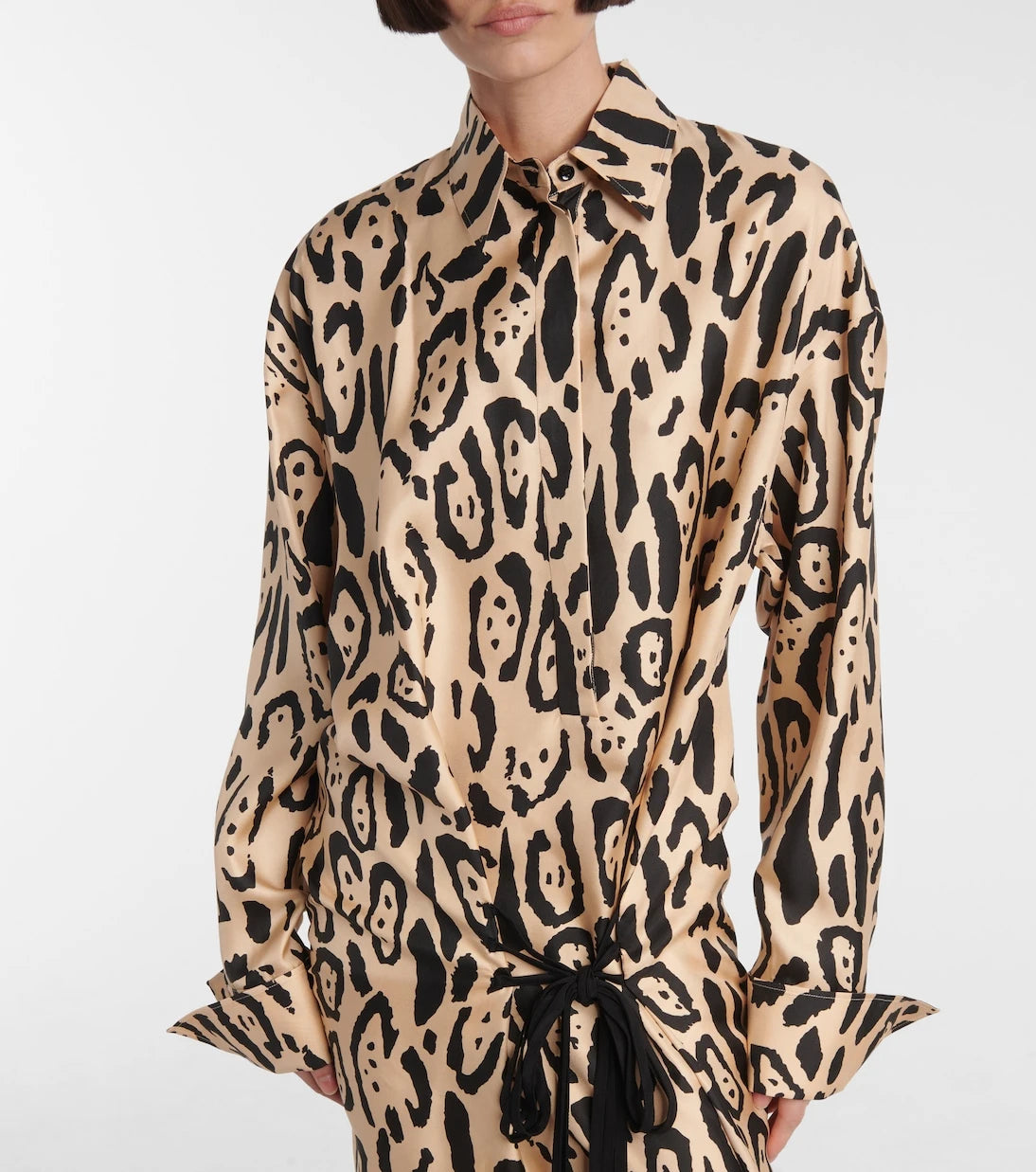 Sportmax - Astoria printed silk twill gown