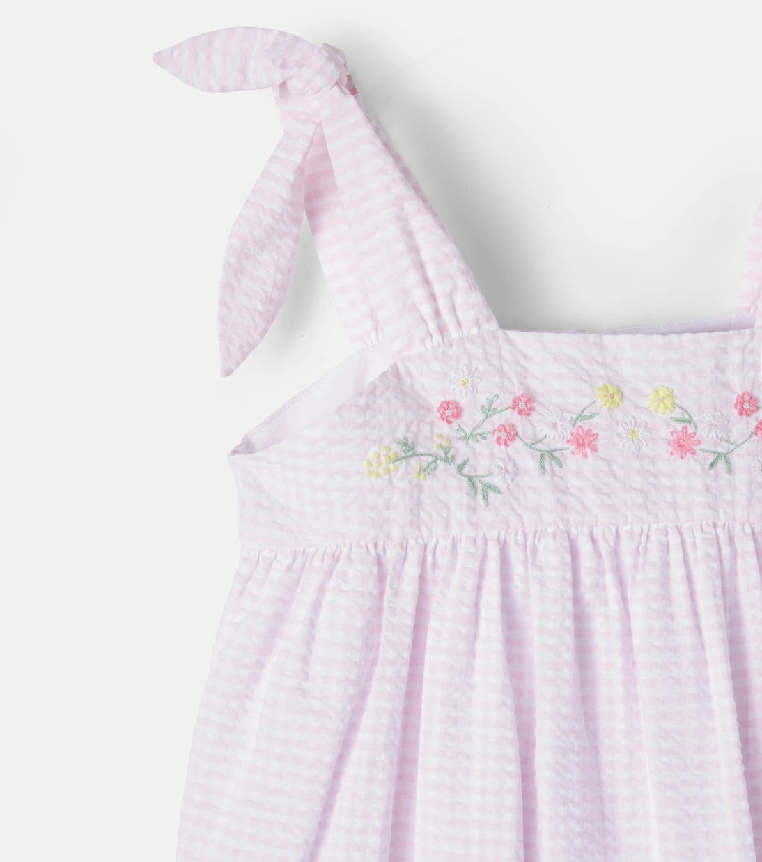 Tartine et Chocolat - Embroidered gingham cotton dress