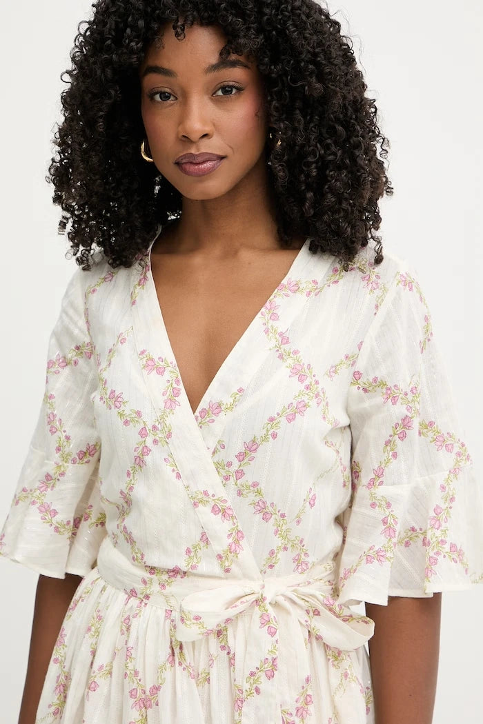 Twinset pamuklu kruvaze elbise