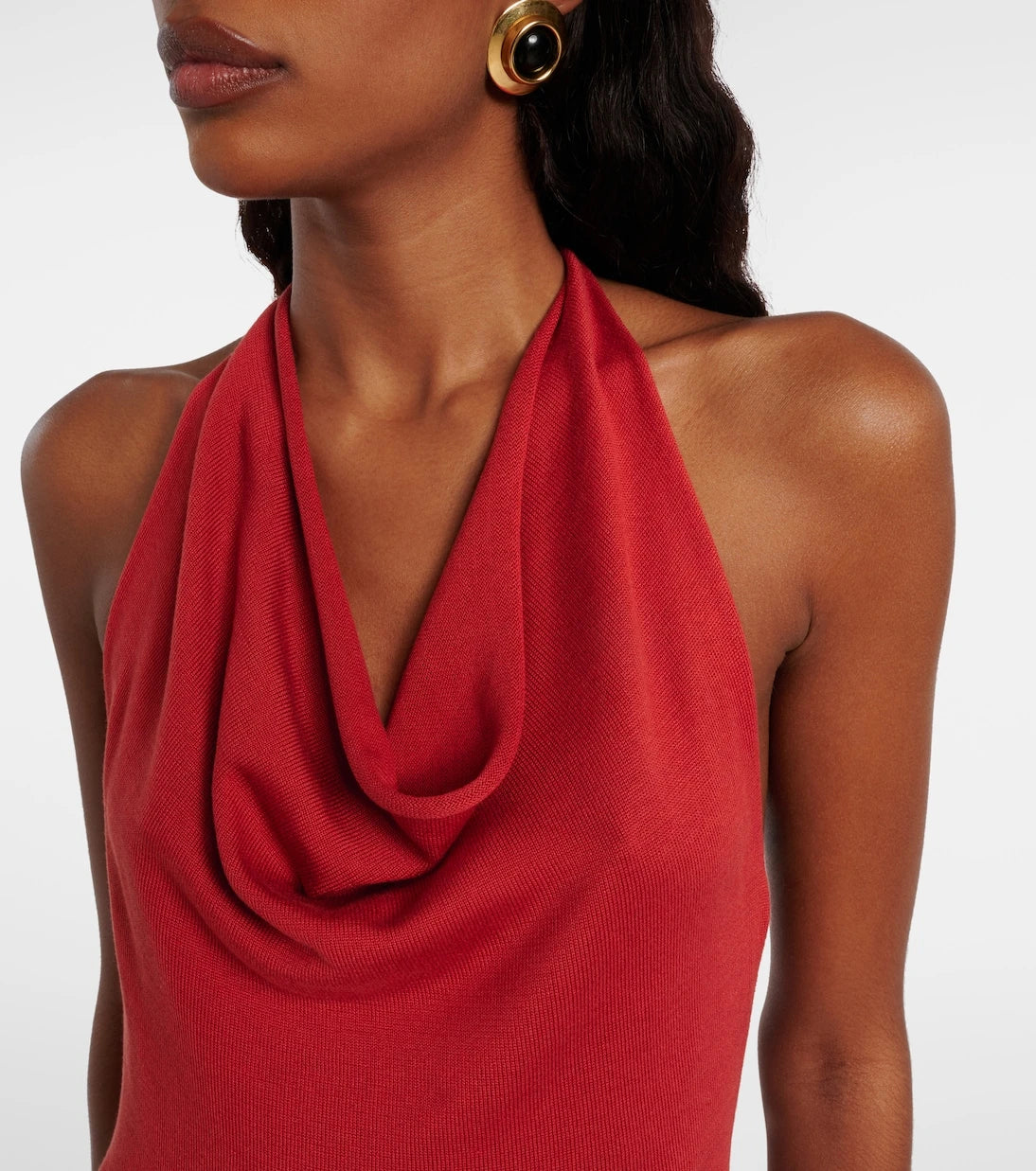 Aya Muse - Scarf-detail silk-blend jersey gown