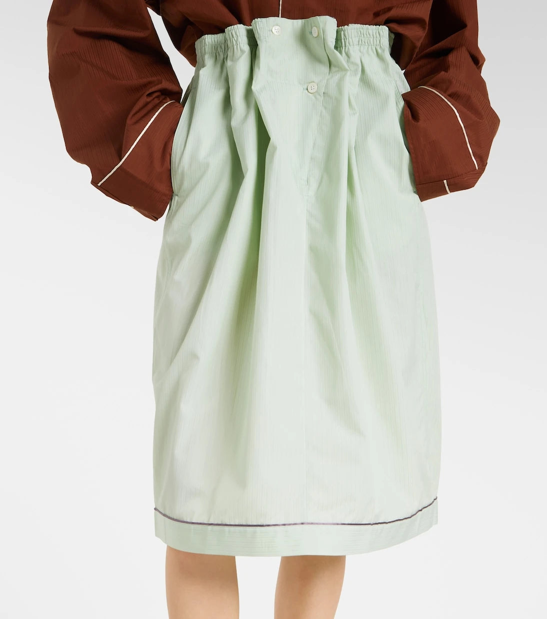 Prada - Cotton midi skirt