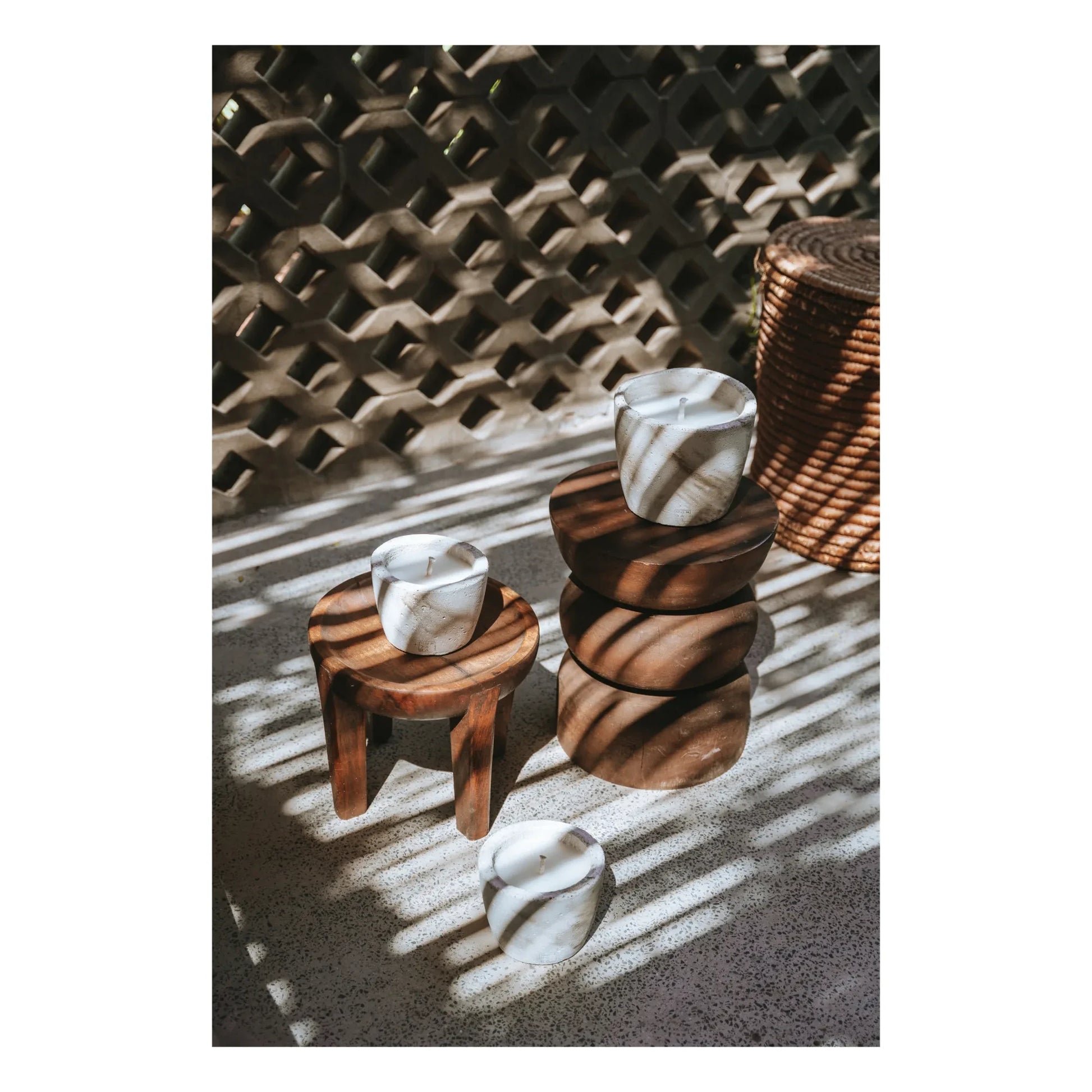 Mon Dada - Neutral scented outdoor candle - L | Blanc/Écru