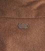 Agnona Brown Cashmere High-Neck Bomber Jacket