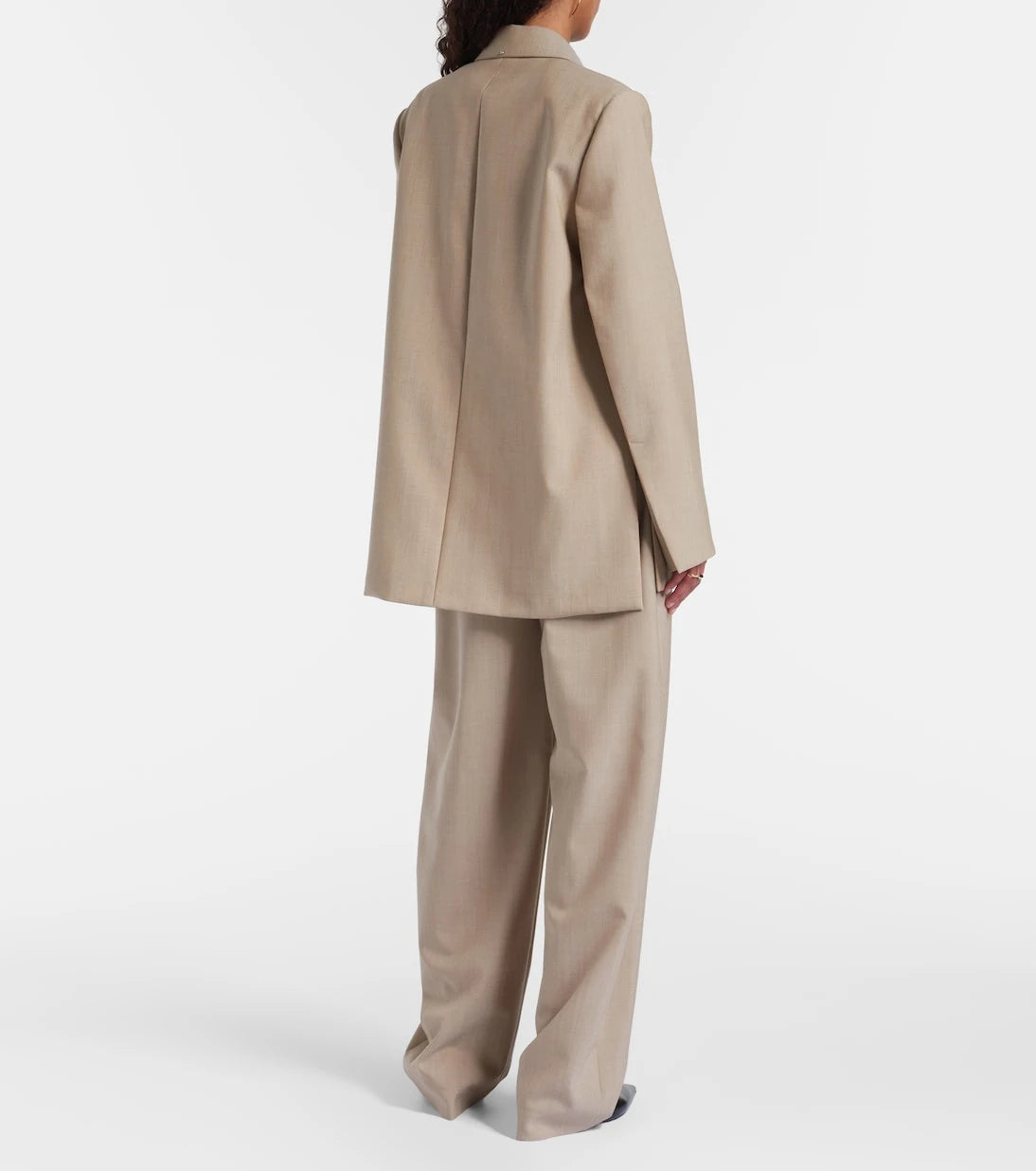 Sportmax - بليزر Tubinga من الصوف البكر بحزام
