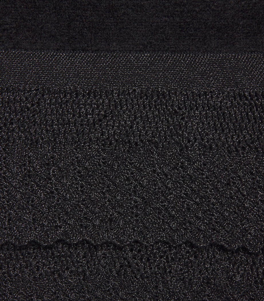 Claudie Pierlot Black Velvet-Effect Mini Skirt