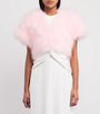 Yves Salomon Pink Feather Bolero Jacket