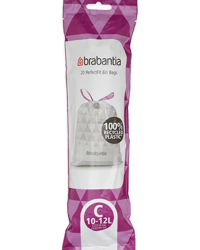 Brabantia PerfectFit Çöp Torbaları, C, 10-12 L, 10 x 20 adet