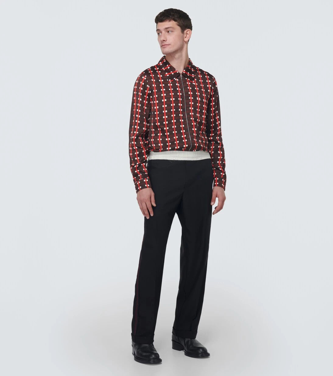 Wales Bonner - Silk-trimmed wool pants