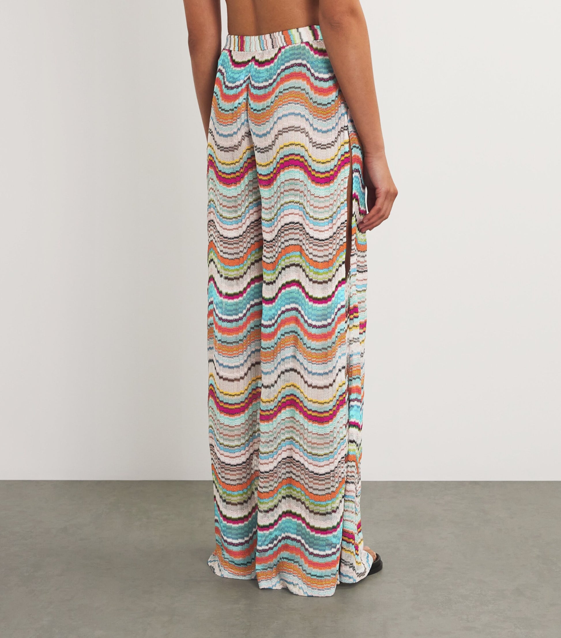 Multi Side-Split Wide-Leg Trousers