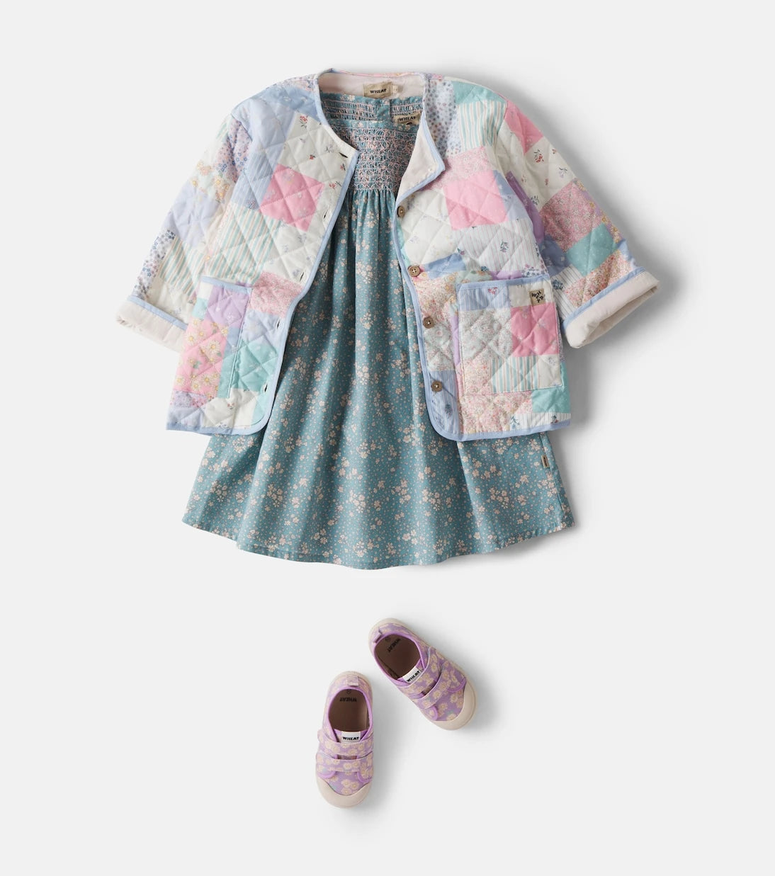 Wheat - Elva floral smocked cotton dress