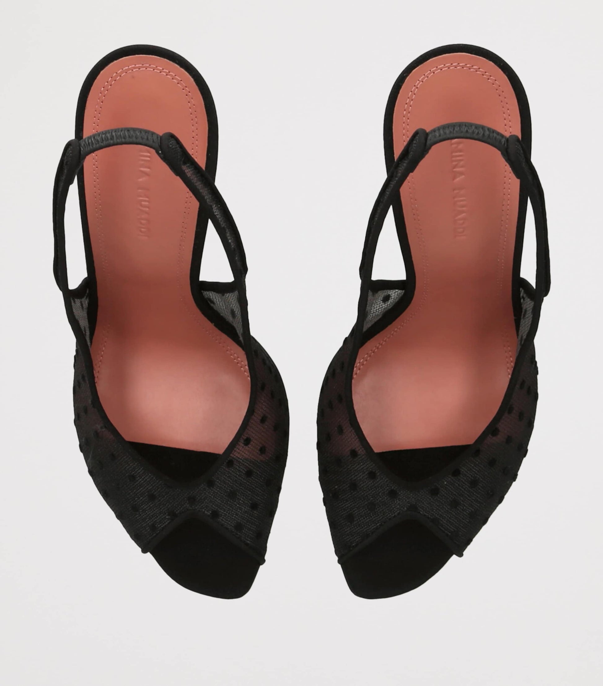 Mesh Kristina Slingback Sandals 105 BLACK