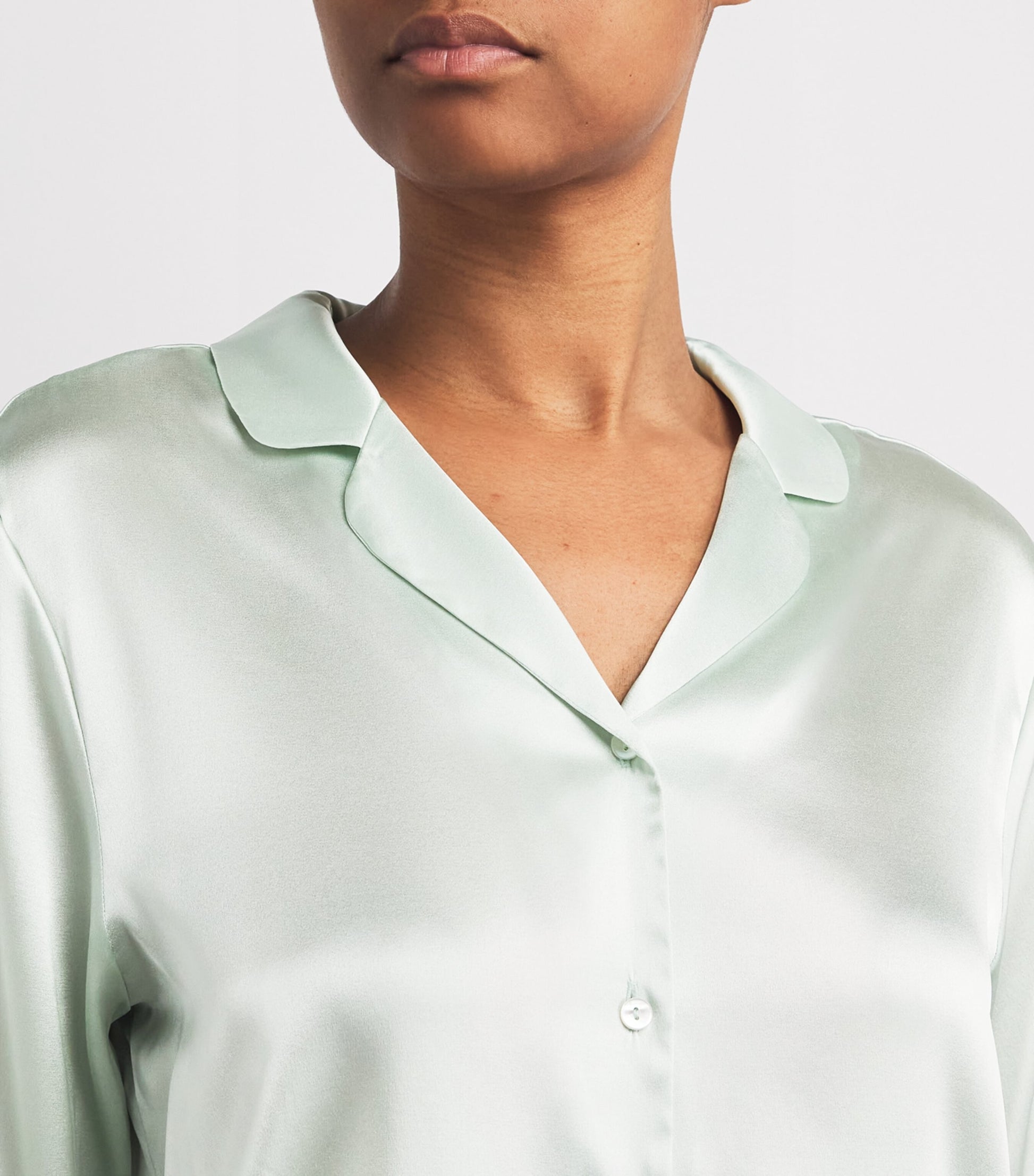 Hanro Green Stretch Silk Pyjama Set