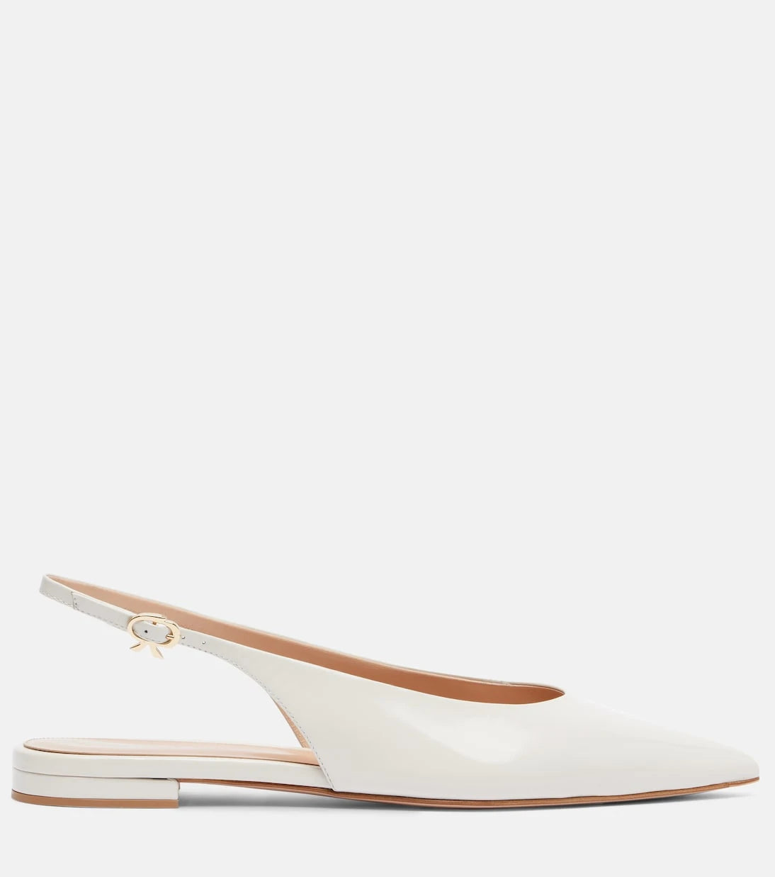 Gianvito Rossi - Robbie patent leather slingback flats