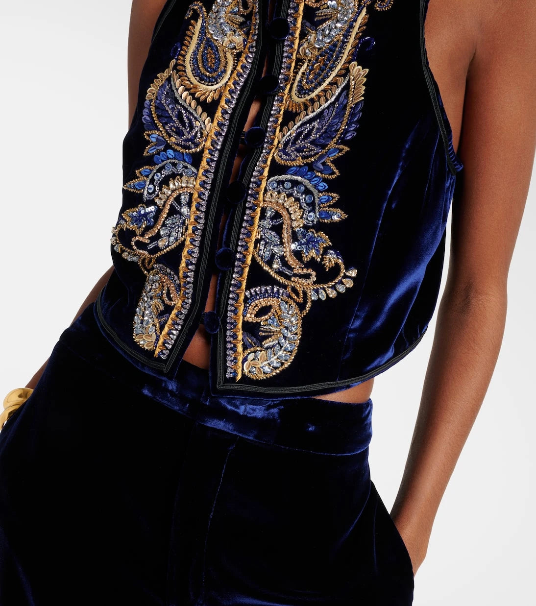 Etro - Paisley velvet vest