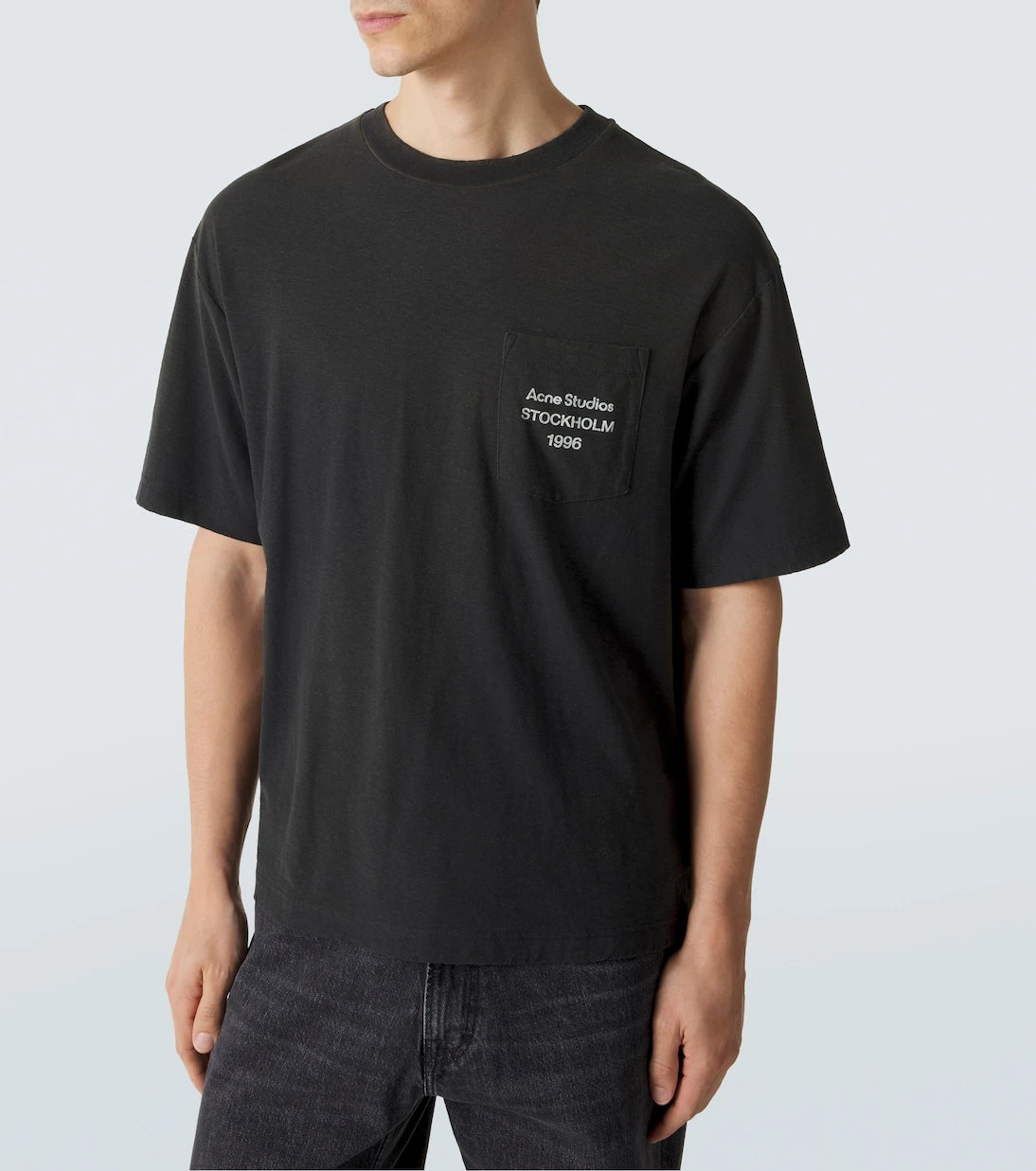 Acne Studios - تي شيرت من القطن والقنب