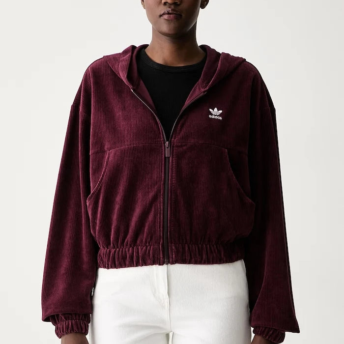 adidas Originals fermuarlı kapüşonlu kadın sweatshirt, kot kumaş
