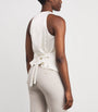 Max Mara White Asymmetric Tie Waistcoat