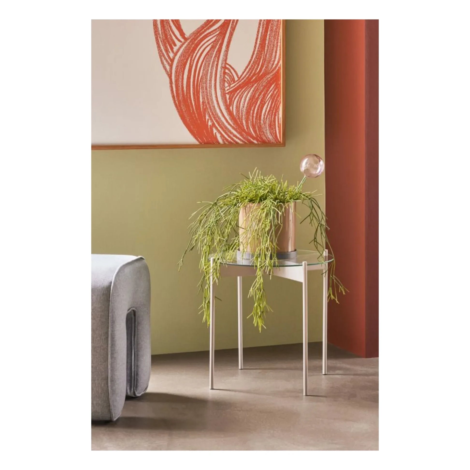 Hübsch - Flora glass watering globe  | Pink
