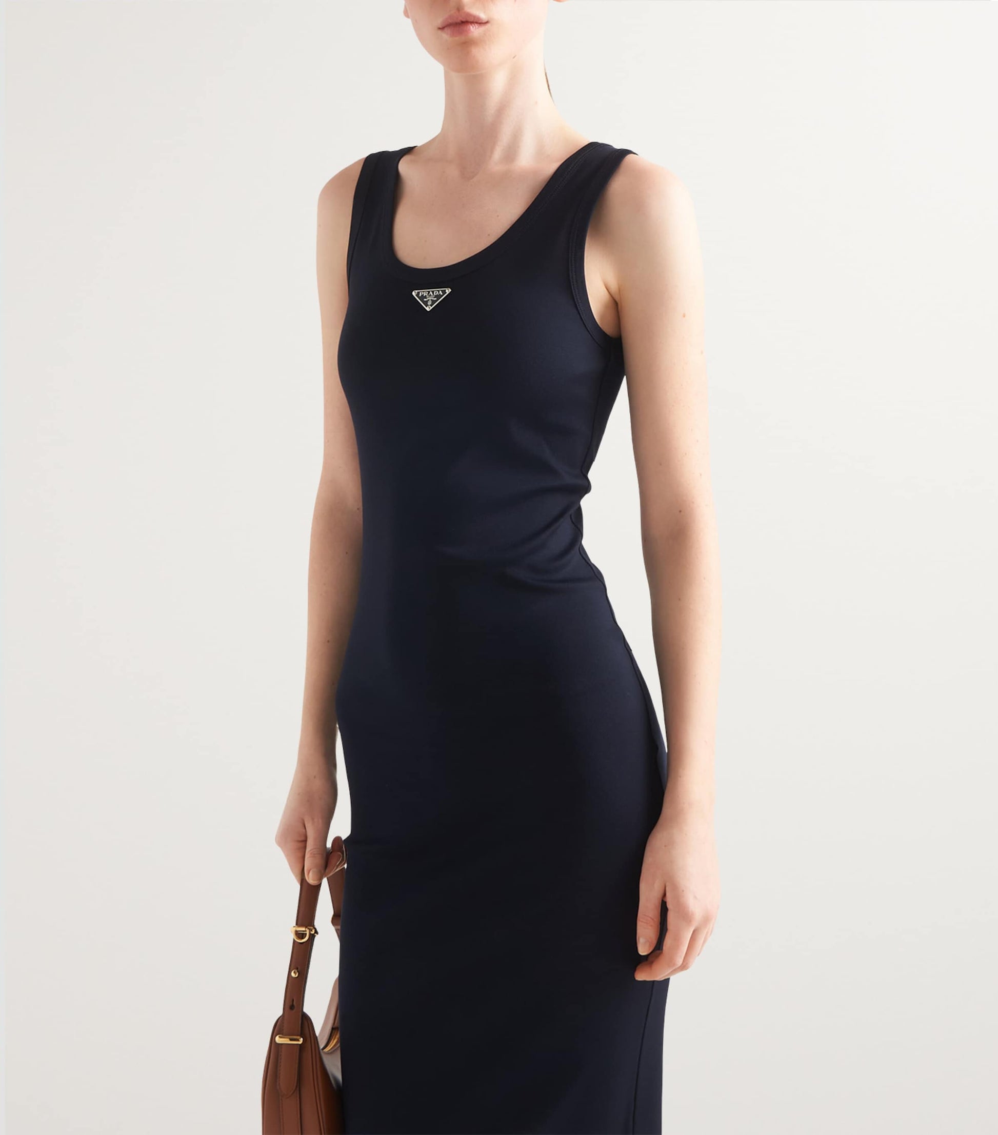 Prada Blue Cotton Midi Dress