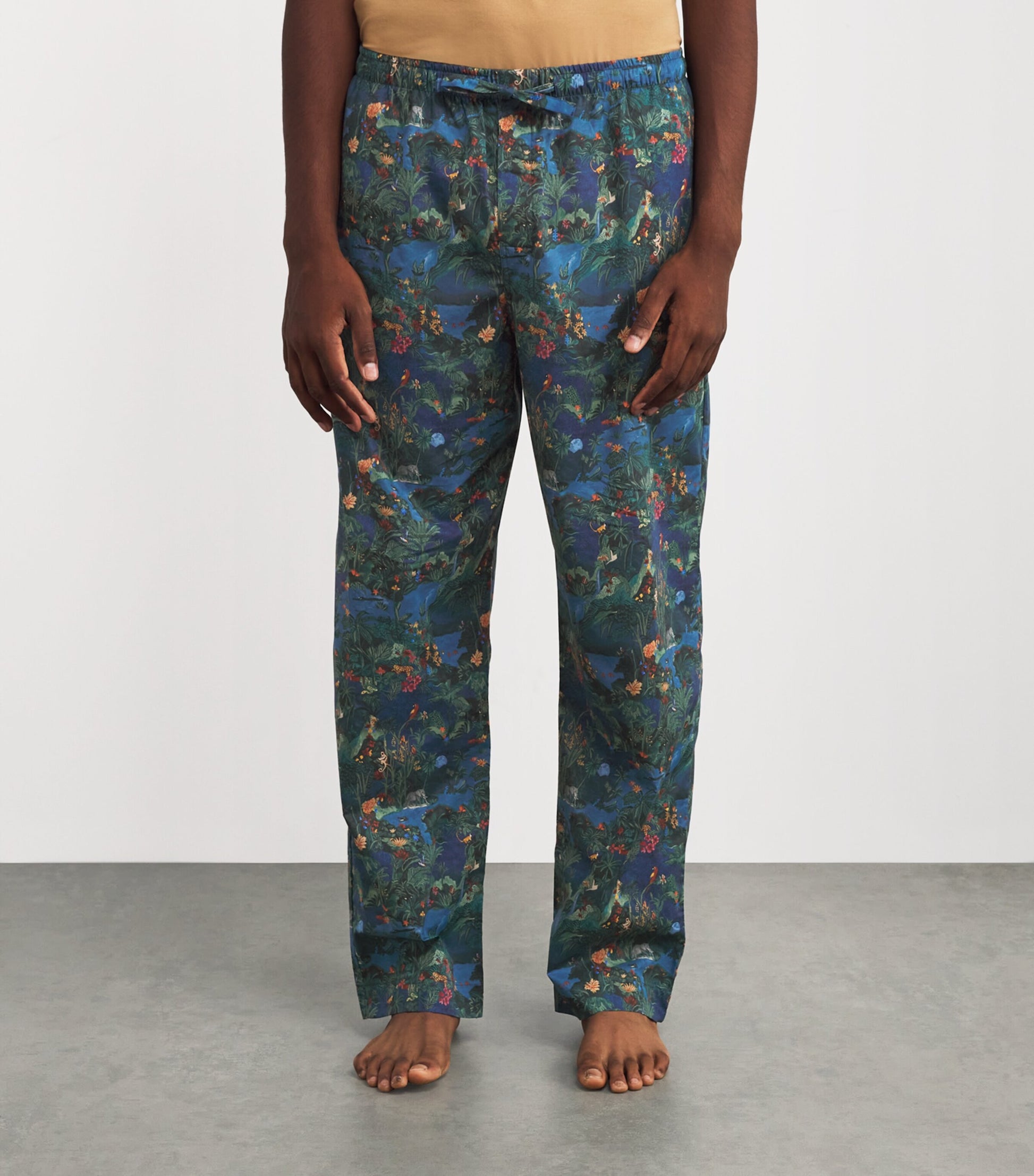 Cotton Jungle Print Lounge Trousers MULTI-COLOURED