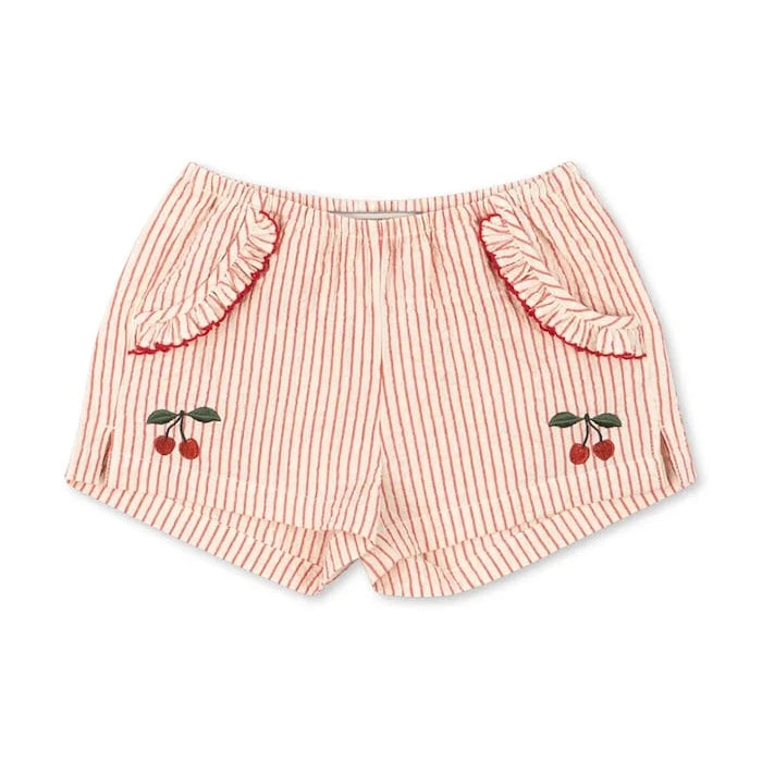 Konges Sløjd Çocuklar İçin Pamuk ELLIE FRILL SHORTS GOTS Kısa Şort