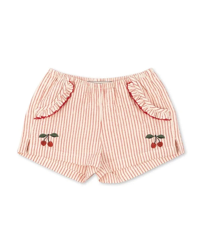 Konges Sløjd Çocuklar İçin Pamuk ELLIE FRILL SHORTS GOTS Kısa Şort