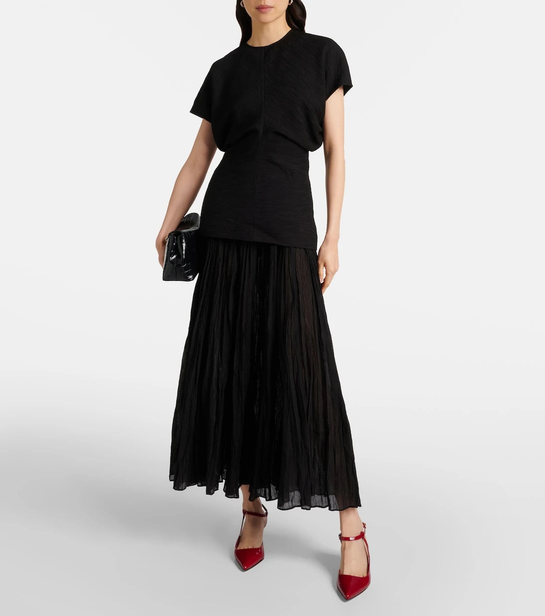Souliers Martinez - Camelia patent leather pumps
