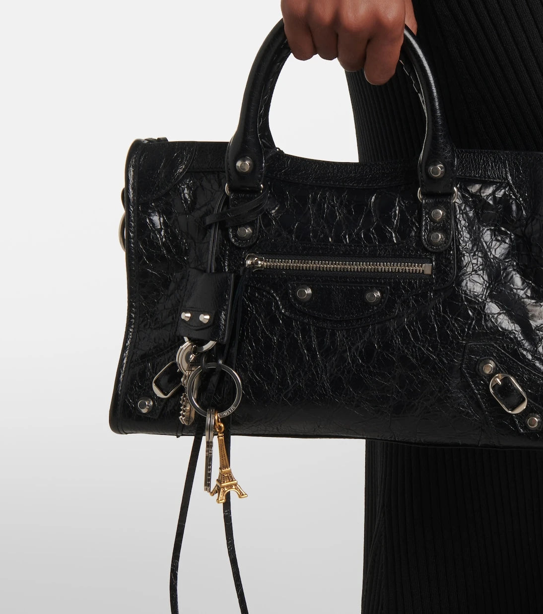 Balenciaga - Le City Charm Eyfel deri anahtarlık