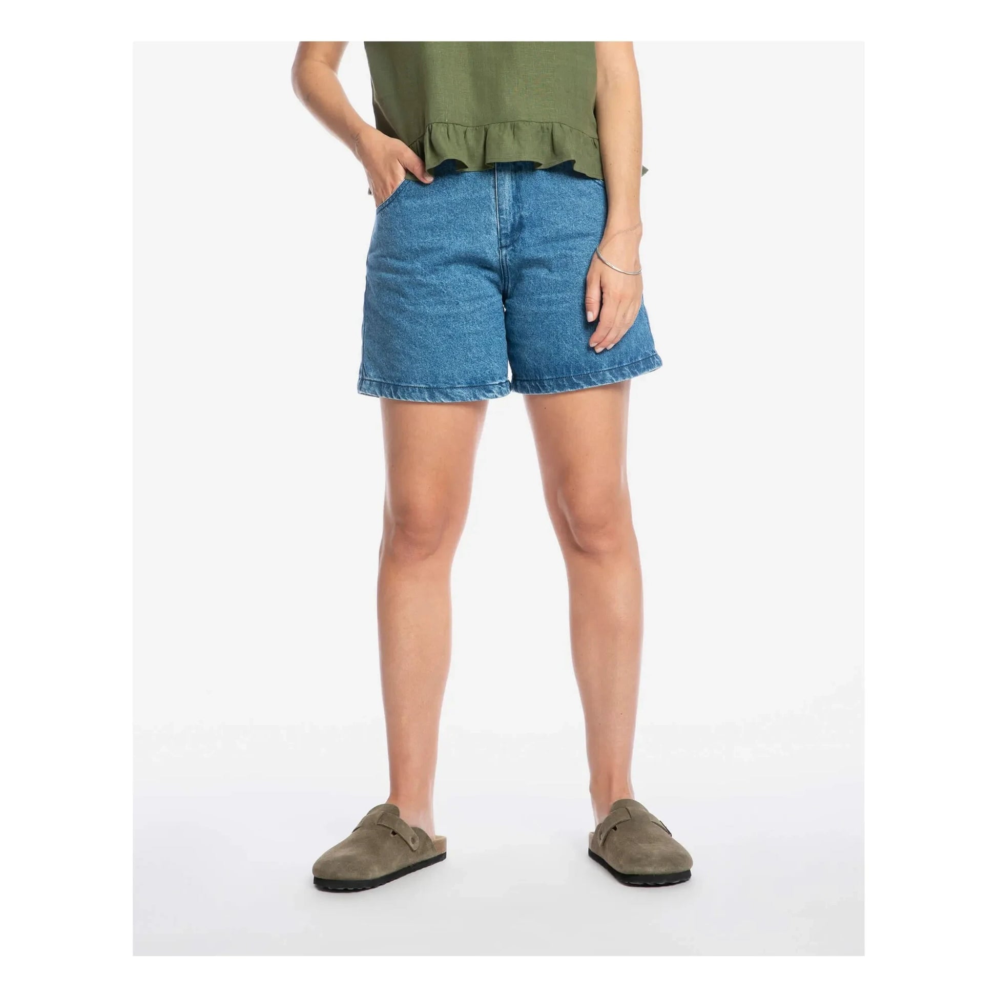 Matona - Denim Organic Cotton Shorts | Blue