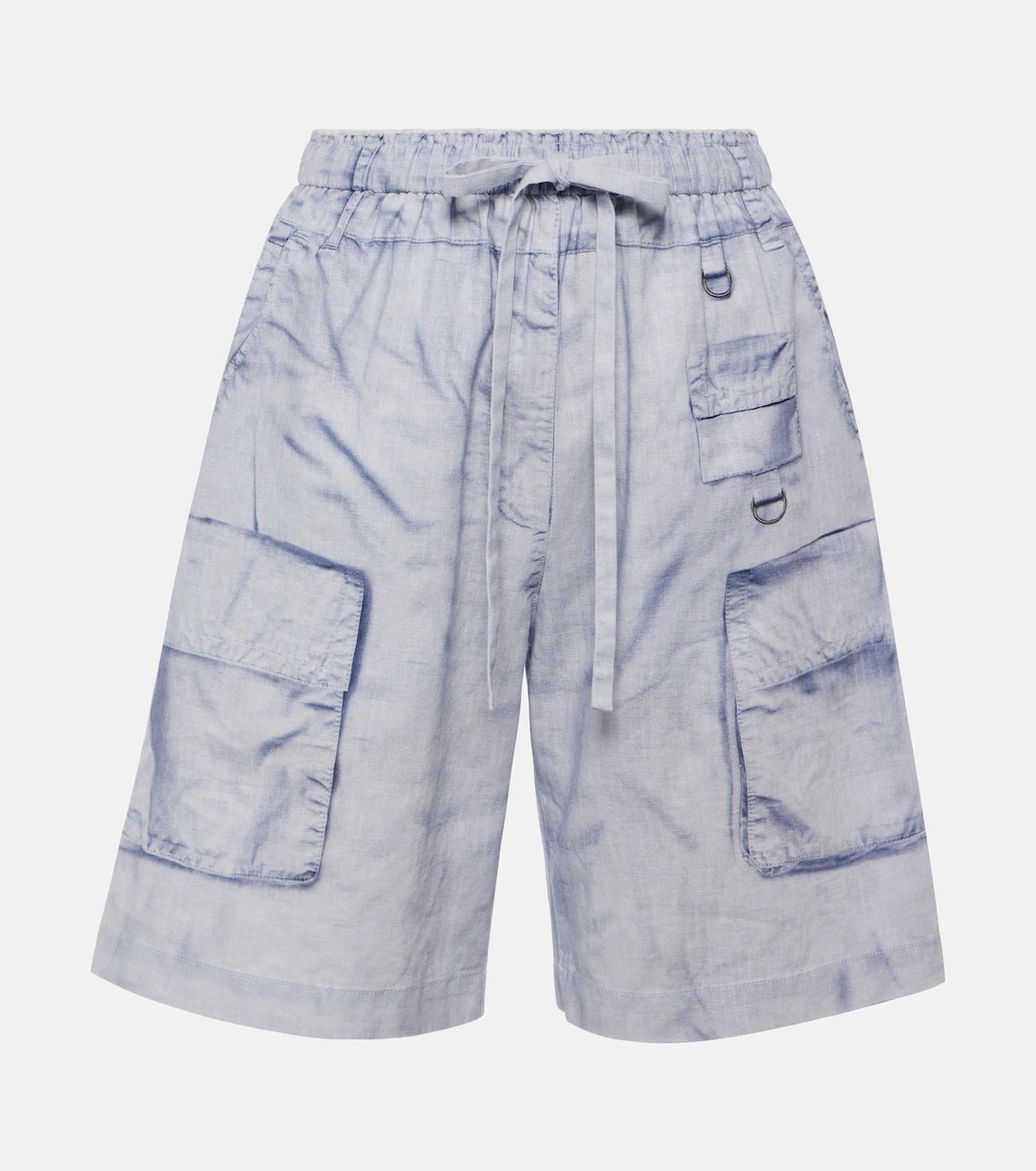 Acne Studios - Trompe l'œil linen and cotton Bermuda shorts