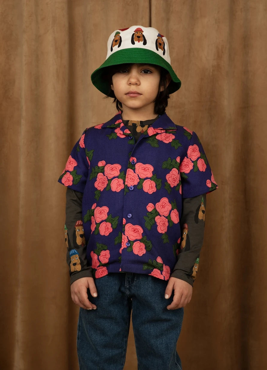 Mini Rodini - Roses cotton jersey shirt