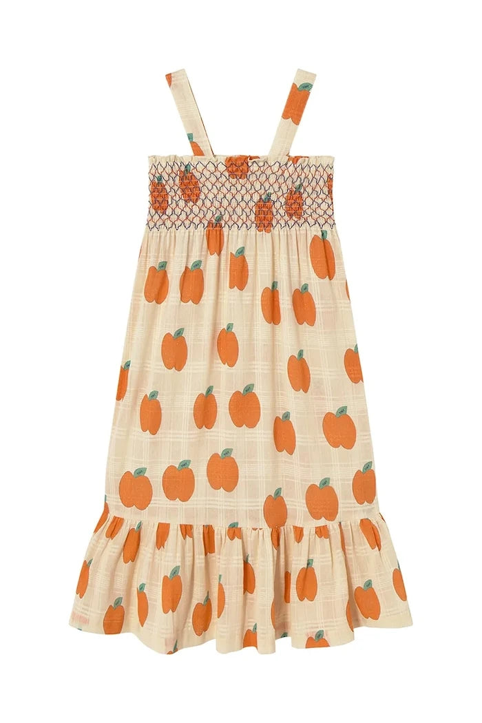 Детска памучна рокля Tinycottons APPLES DRESS