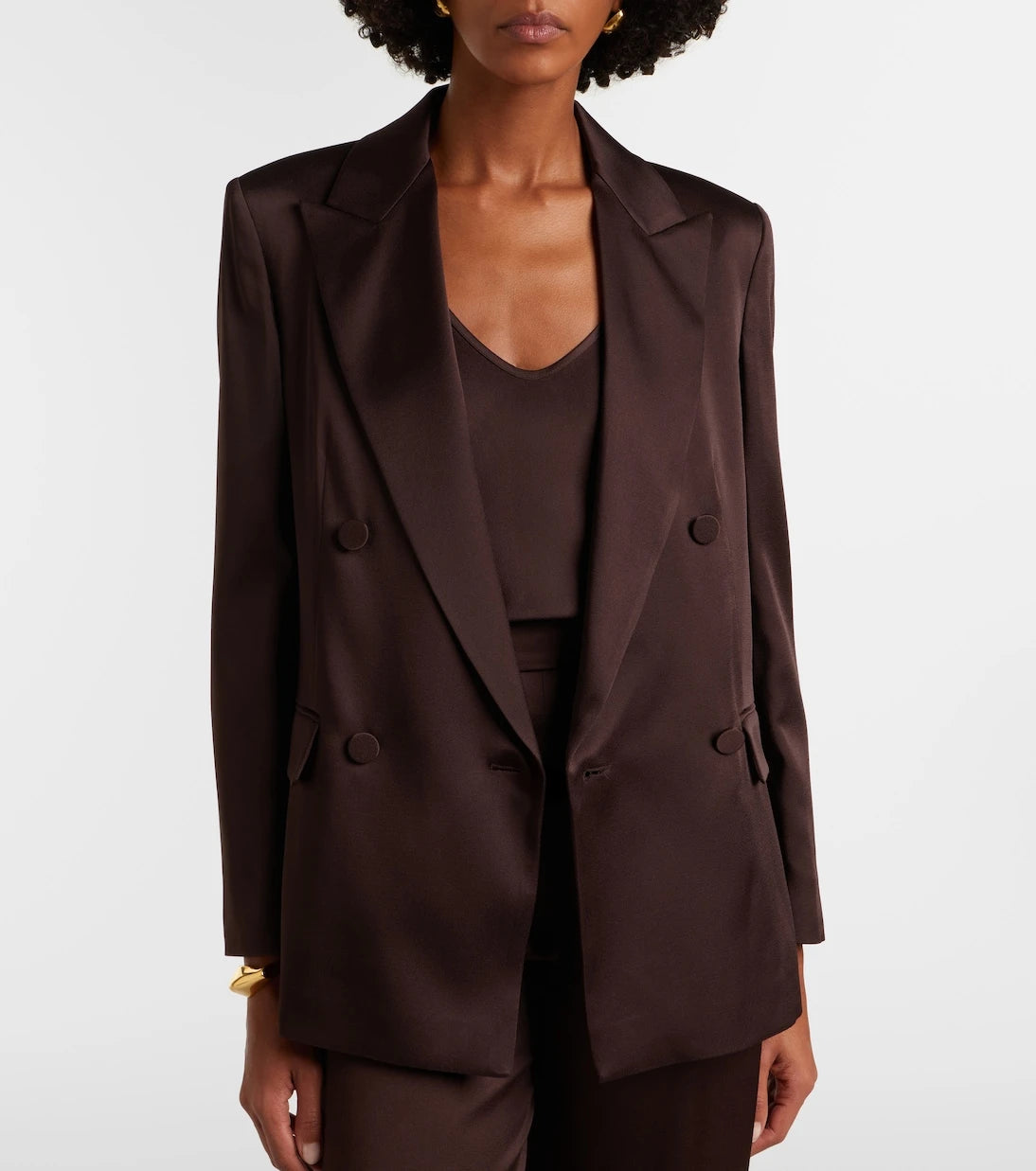 Max Mara - Arca double-breasted satin blazer