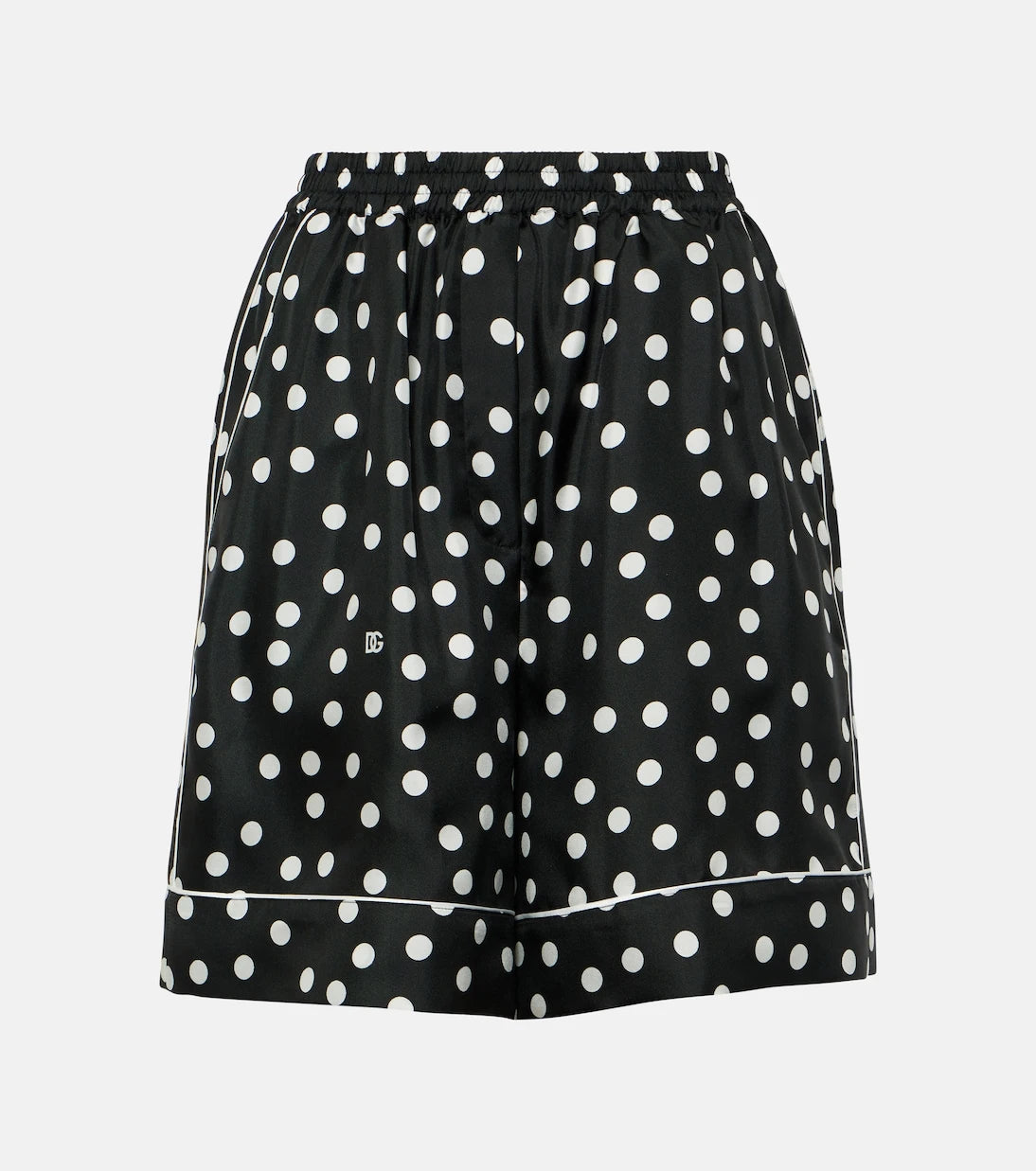 Dolce&Gabbana - Capri polka-dot silk satin shorts