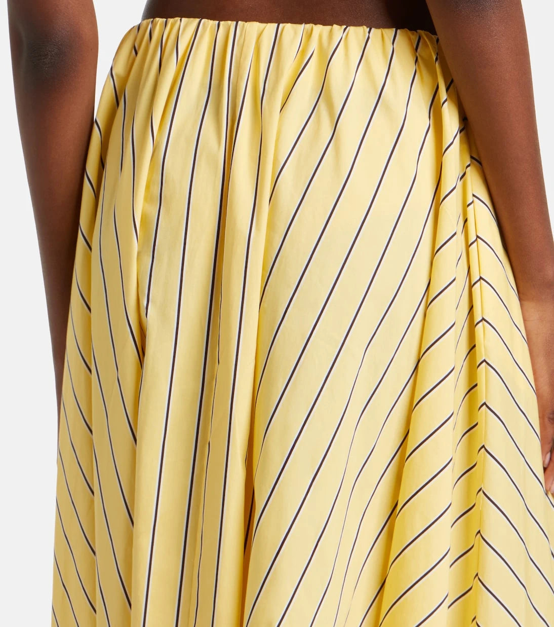 Staud - Milano striped cotton maxi skirt