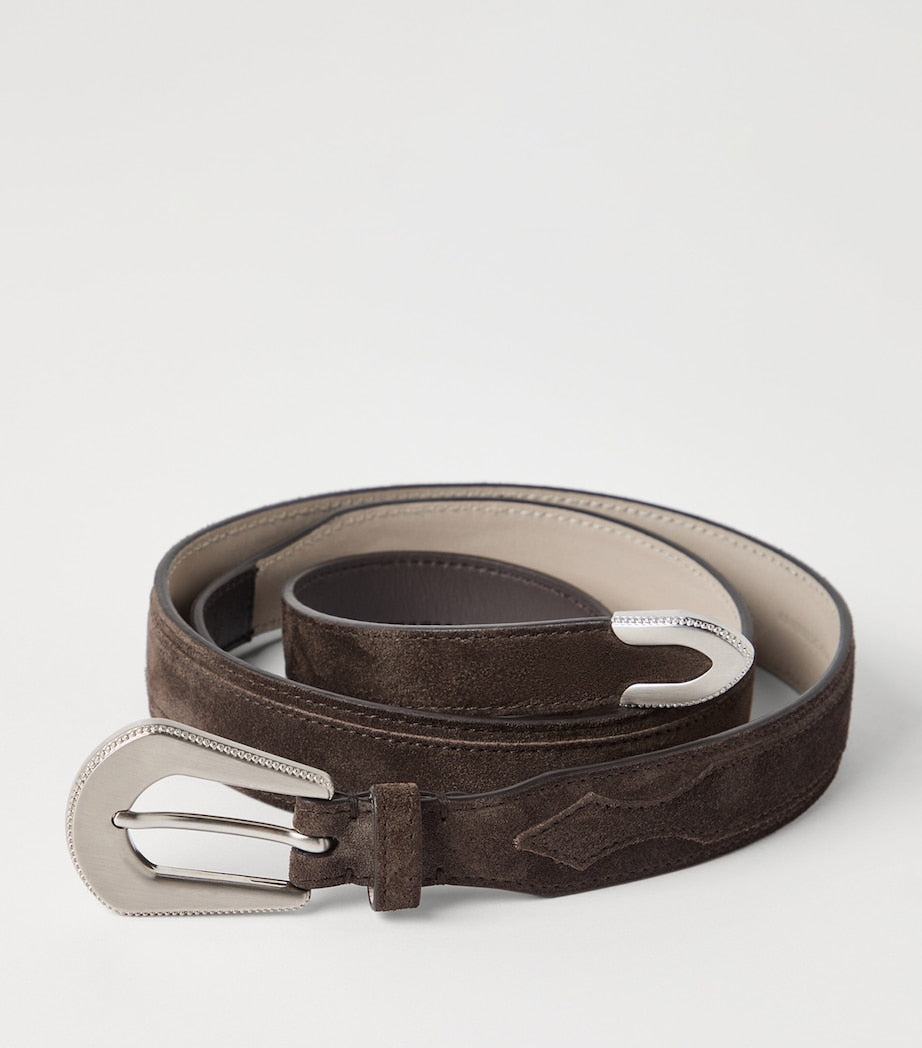 Brown Suede Belt