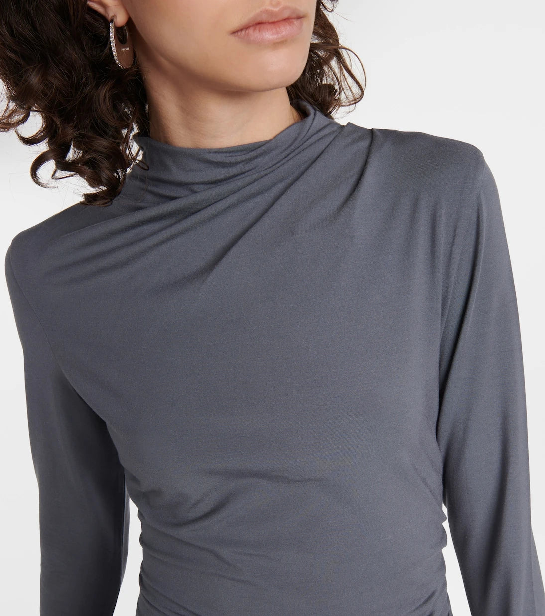 Vince - Ruched jersey midi dress