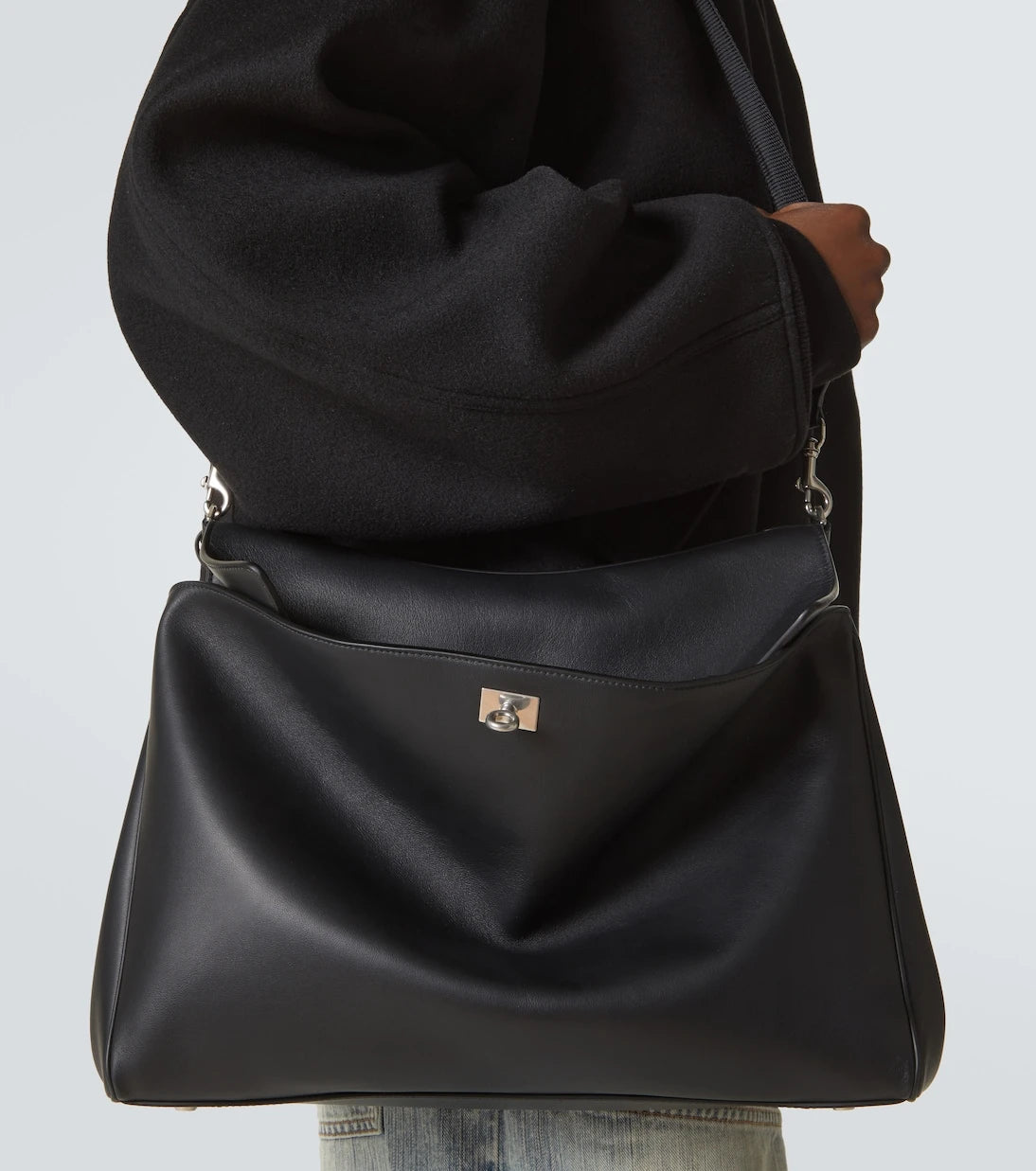 Balenciaga - حقيبة رسول روديو الجلدية