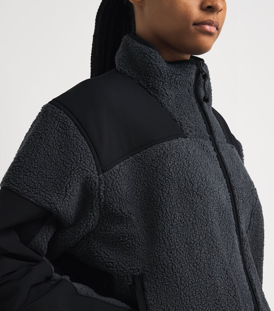 Teddy Boxy Zip-Up Jacket ASH