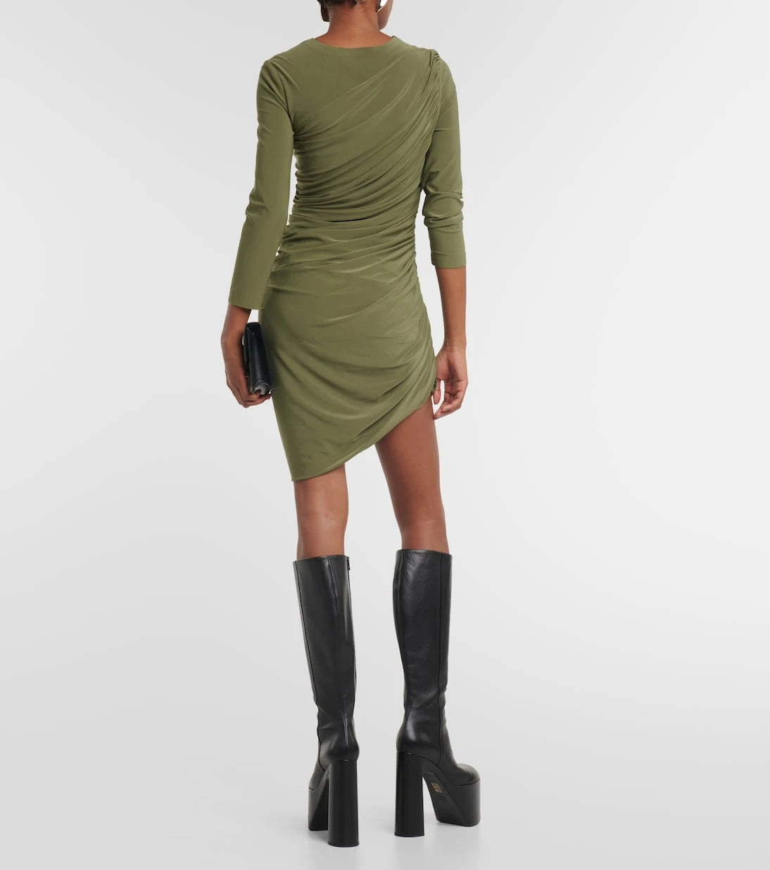 Norma Kamali - Diana asymmetric ruched minidress