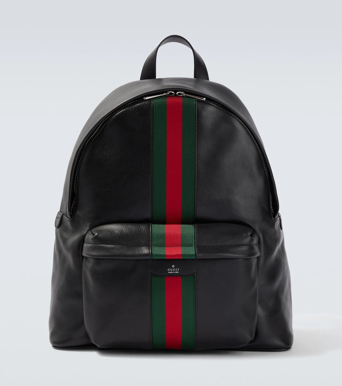 Gucci - Web Stripe leather backpack