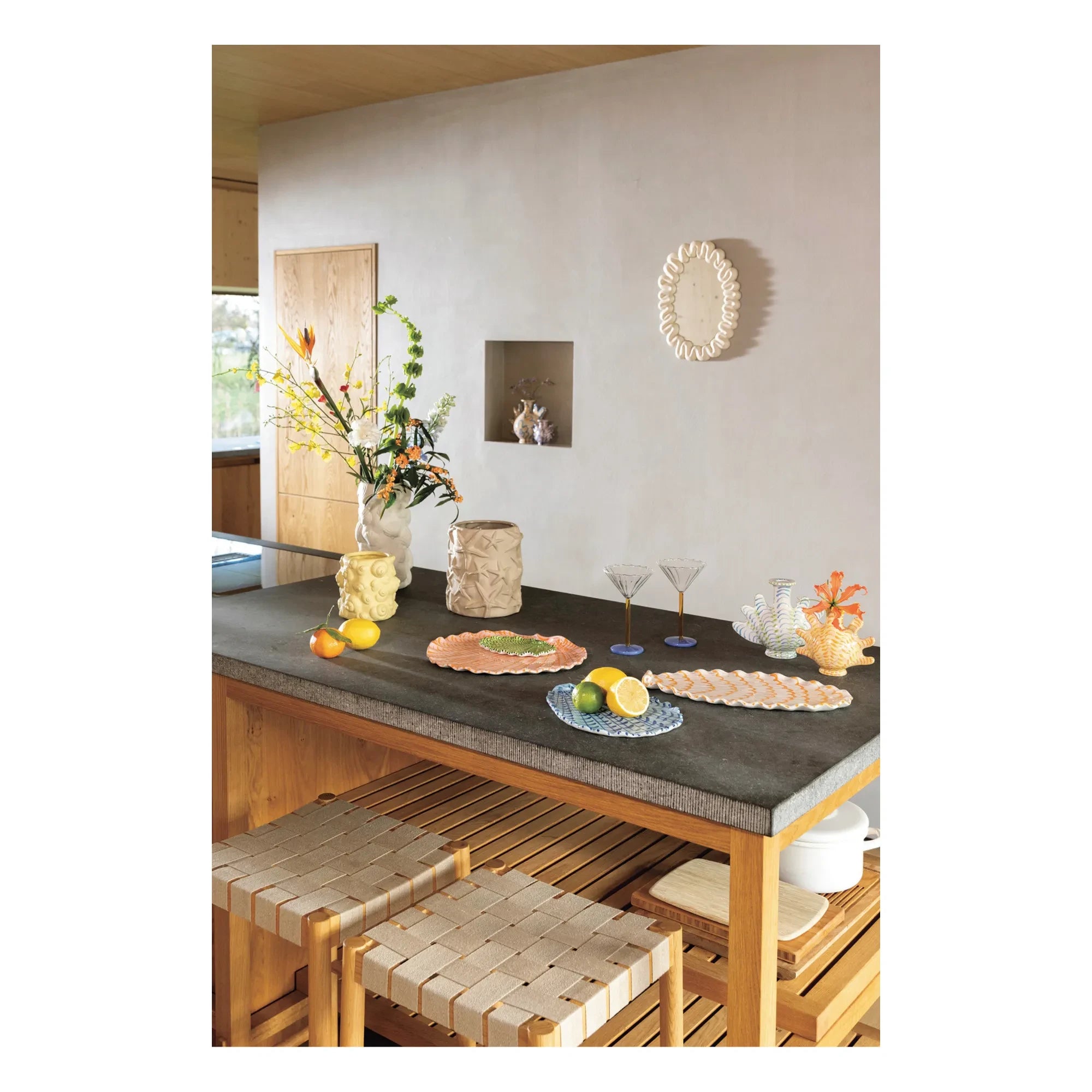 &Klevering - Dribble mirror | White