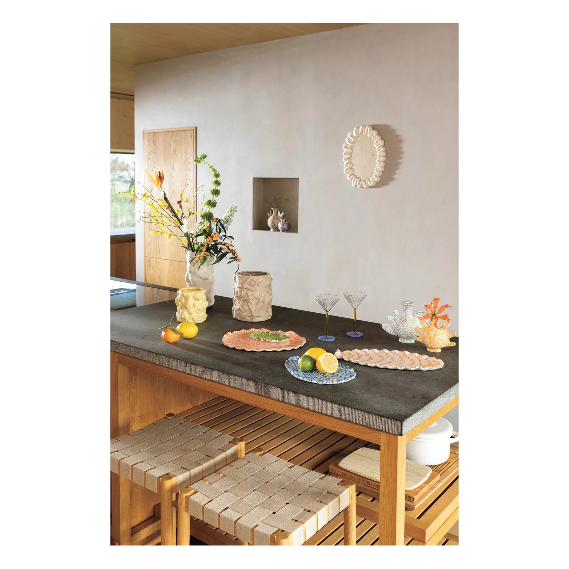 &Klevering - Dribble mirror | White