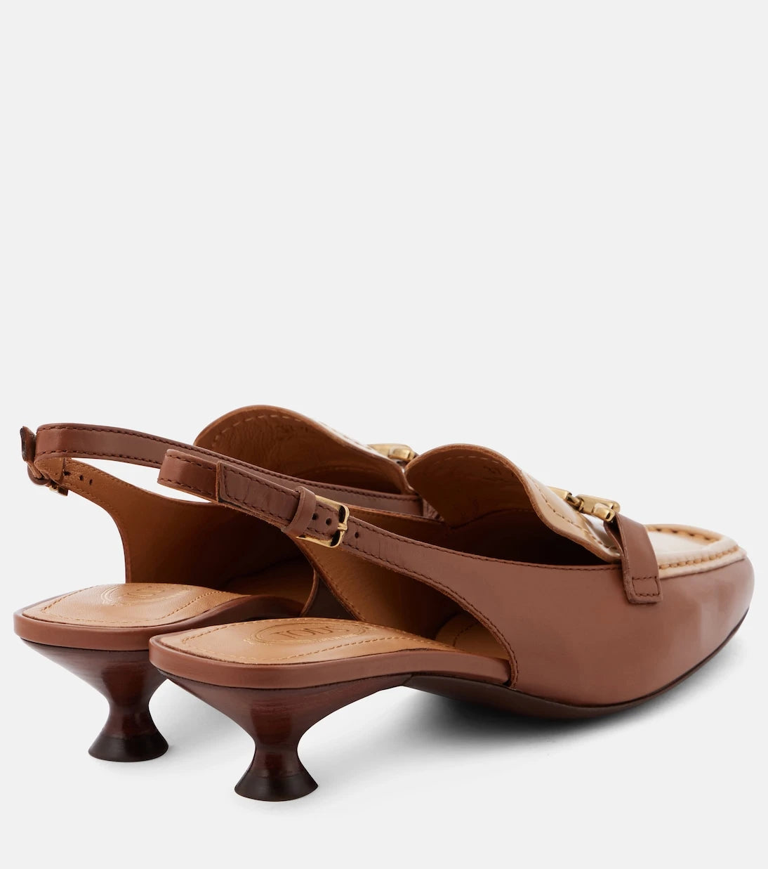 Tod's - 35 leather slingback pumps