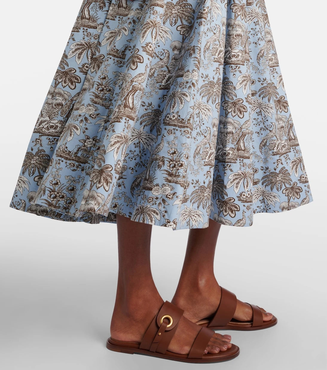 Staud - Wells floral cotton poplin midi dress